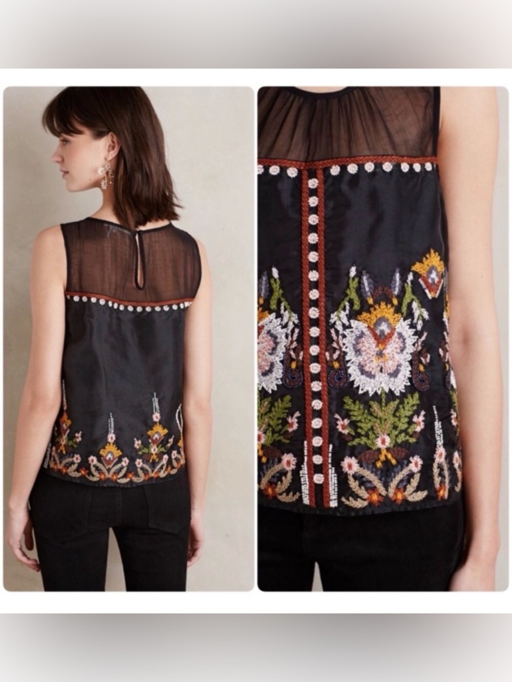 Anthropologie Floreat embroidered blouse.
